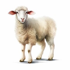 Fototapeta premium sheep drawing on white background.