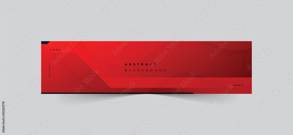 Wall mural red linkedin banner abstract background