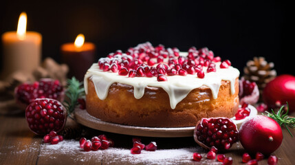 Fototapeta na wymiar Sweet christmas dessert Generative AI