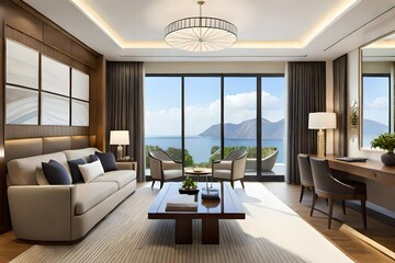 modern living  Luxurious Hotel Room