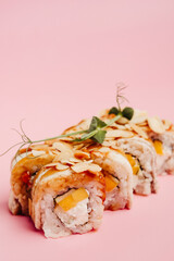sushi rolls with rib eye bright advertising