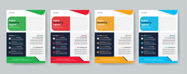Corporate business flyer template design set, Brochure design, cover modern layout, annual report, poster, flyer in A4 with colorful business proposal, promotion, advertise, publication, cover page. 