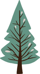 simplicity pine tree freehand drawing