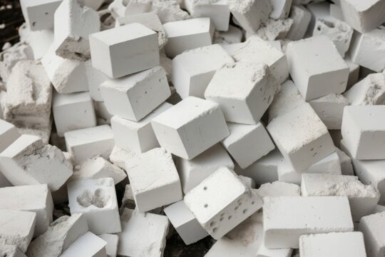 White concrete bricks. Generate Ai