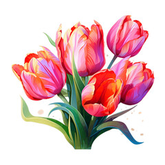 Fototapeta premium bouquet of tulips