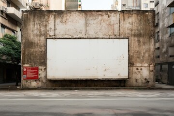blank billboard in an urban setting