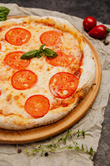 craft pizza in a wood-fired oven