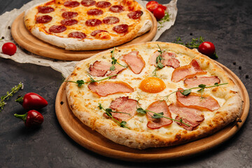 craft pizza in a wood-fired oven