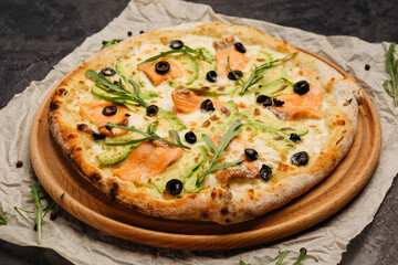 craft pizza in a wood-fired oven