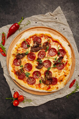 craft pizza in a wood-fired oven