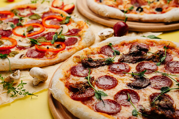 craft pizza in a wood-fired oven