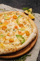 craft pizza in a wood-fired oven