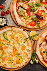 craft pizza in a wood-fired oven