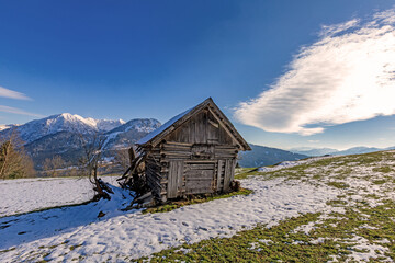 Stadel - Allgäu - Frühling - Schnee - Alpen 