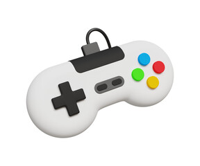 3D game controller icon. Joystick, gamepad, game console. 3d illustration