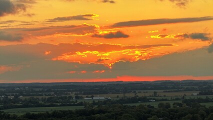 Obraz premium sunset over the mountains