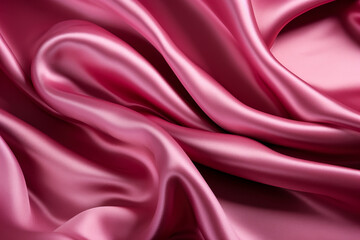 Macro photography revealing the lustrous folds and sheen of Satin fabric 