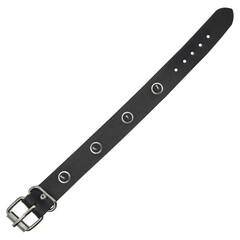 Black leather bracelet with spikes, pyramids. An accessory for rockers, bikers, metalheads, goths...