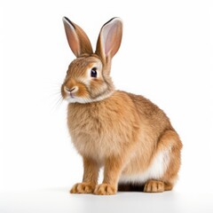 Obraz premium hare isolated on white background.