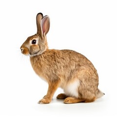 Fototapeta premium hare isolated on white background.