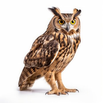 owl on a white background isolated.