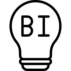 Business Intelligence Light Bulb Icon