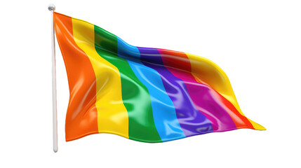 Rainbow LGBT flag on transparent background