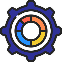 Pie Chart Gear Icon