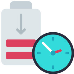 Battery Reduction Time Icon