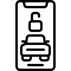 Unlock Car Mobile Icon