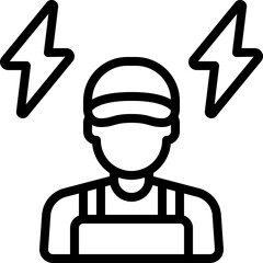 Electrical Mechanic Male Icon