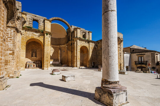 Salemi Castle "Castello normanno" on the island of Sicily