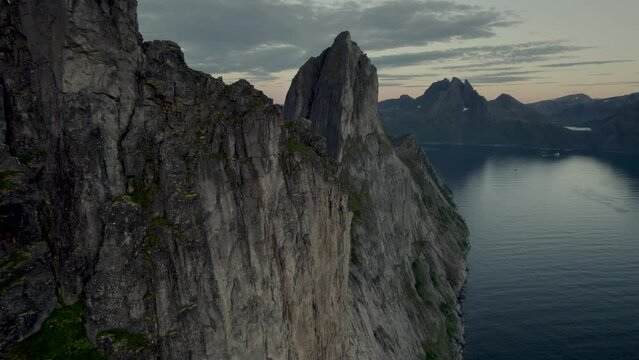 View of mountain on the Island of Senja, Norway.
