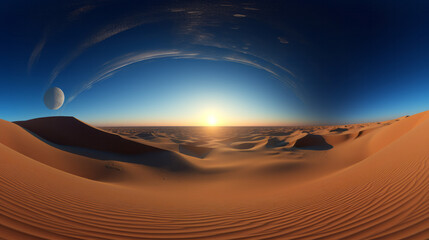 Naklejka premium A computer-generated desert landscape