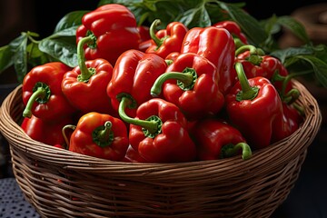 Vegetable local farmer market red paprika.