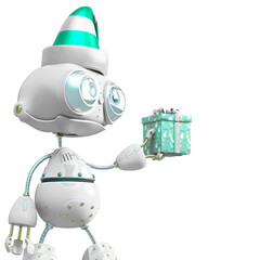 santa helper bot got a gift for you with copy space