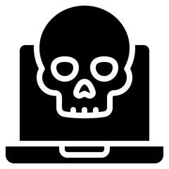 Hack Skull Laptop Icon