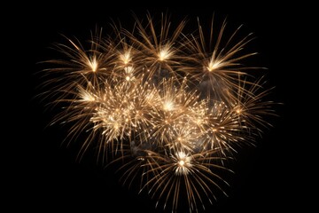 Fototapeta premium A vibrant fireworks display lighting up the night sky