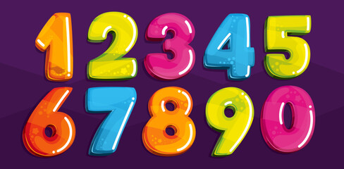 Colorful Number Illustrations for Playful Learning
