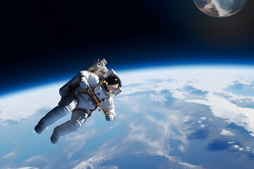 Astronaut in space - AI technology 