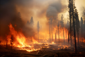 fire in the forest - AI technology