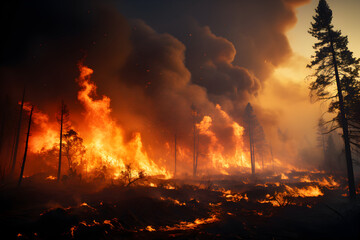 fire in the forest - AI technology