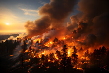 fire in the forest - AI technology