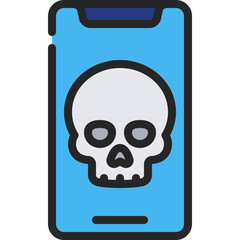 Mobile Skull Icon