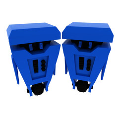 Free 3d render vector robot character