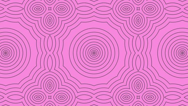 Kaleidoscopic abstrack background animation.pink color.