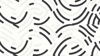 Vector seamless pattern with bold striped circles. Stylish geometric texture. Modern abstract background.