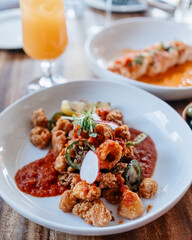 Calamari with Red Sauce