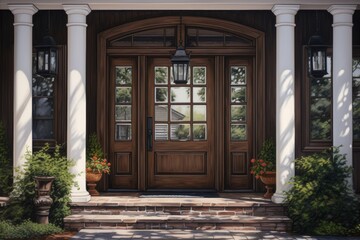 traditional style front door Generative AI
