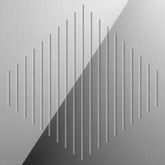 Obraz premium Vector abstract illustration in the form of gray stripes and lines on a gray background